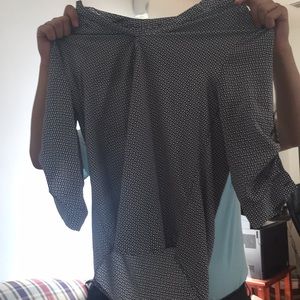 Black and white blouse